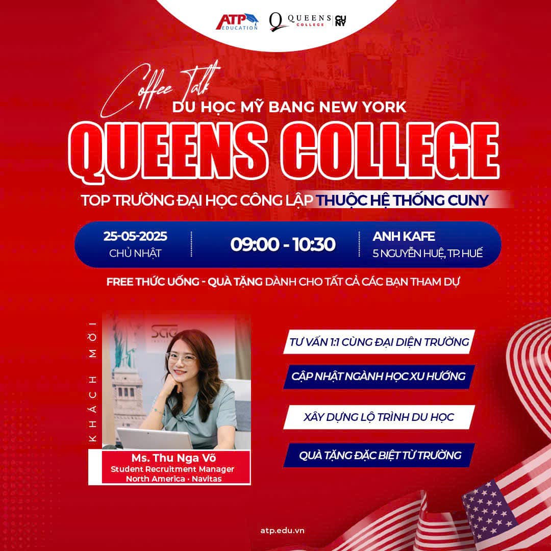 COFFEE TALK DU HỌC MỸ BANG NEW YORK CÙNG QUEENS COLLEGE